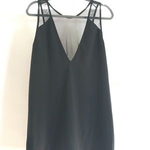 Nasty Gal mesh v neck mini dress